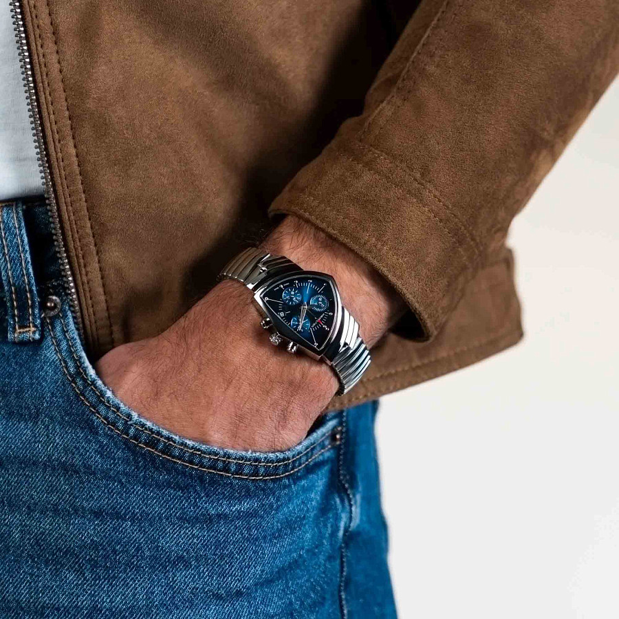 Часы Hamilton Ventura Chrono Quartz H24432141 — Швейцария, кварцевые