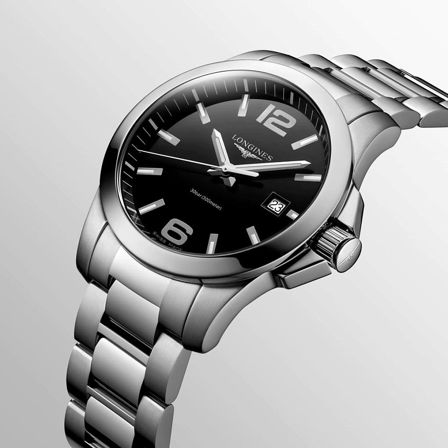 Часы Longines Conquest L3.759.4.58.6 — Швейцария, кварцевые