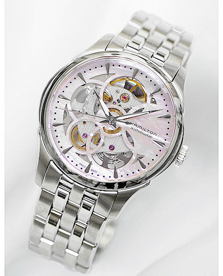 Часы Hamilton Jazzmaster Viewmatic Skeleton Lady Auto H32405171 — сталь металл, Швейцария