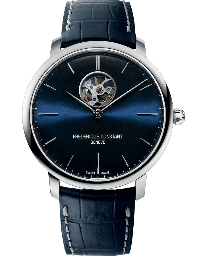 Часы Frederique Constant Slimline Heart Beat Automatic FC-312N4S6 — мужские, синий