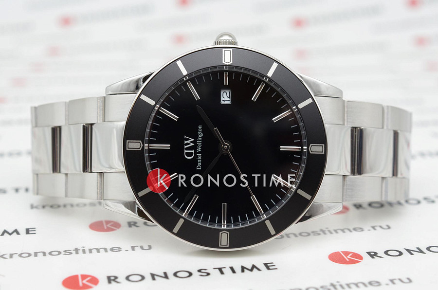 Часы Daniel Wellington Iconic Paradigma Link Black Enamel DW00100822 — кварцевые, металл сталь