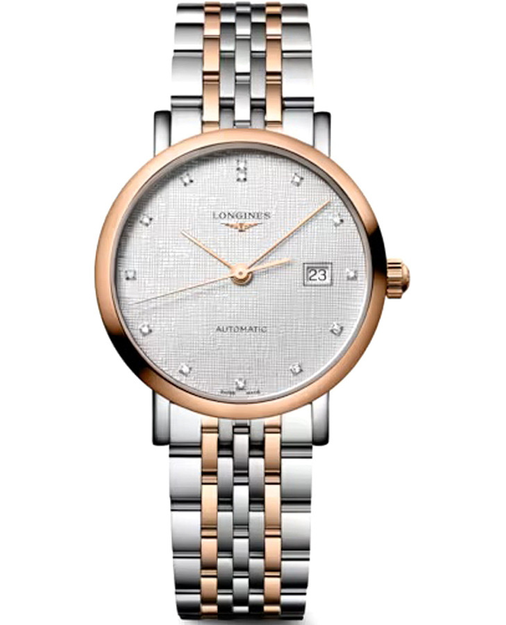 Часы Longines Elegance Elegant Collection 29 mm L4.310.5.79.7 — женские, серебристый