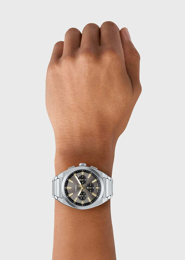 Часы Fossil Everett FS6128 — кварцевые, металл сталь