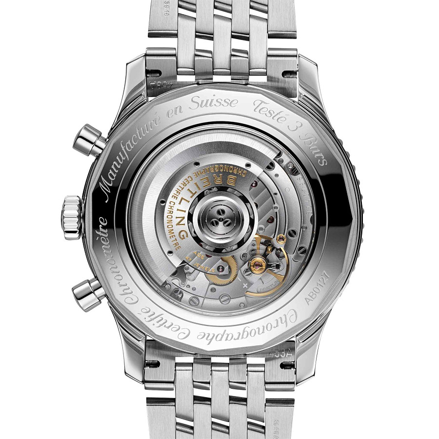 Часы Breitling Navitimer B01 Chronograph 46 AB0127211B1A1 — нержавеющая сталь, мужские