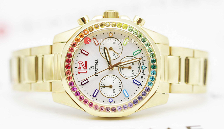 Часы Festina Boyfriend F20609/2 — нержавеющая сталь с pvd-покрытием, женские