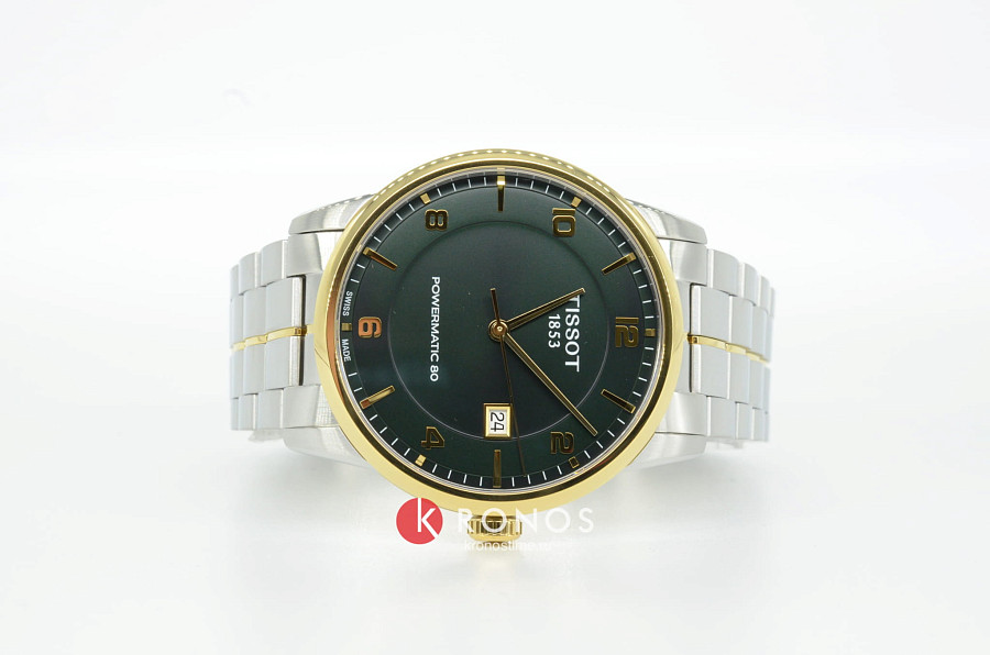 Часы Tissot Luxury Powermatic 80 T086.407.22.097.00 — зеленый, сталь металл
