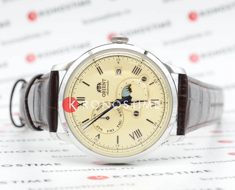 Часы Orient Sun & Moon RA-AK0803Y (RN-AK0803Y) — механические, металл сталь