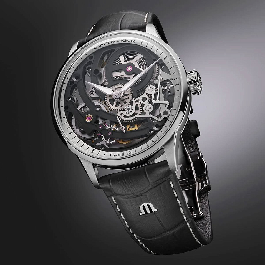 Часы Maurice Lacroix 1975 Master Skeleton 758108-SS001-090-2 — механические, металл сталь