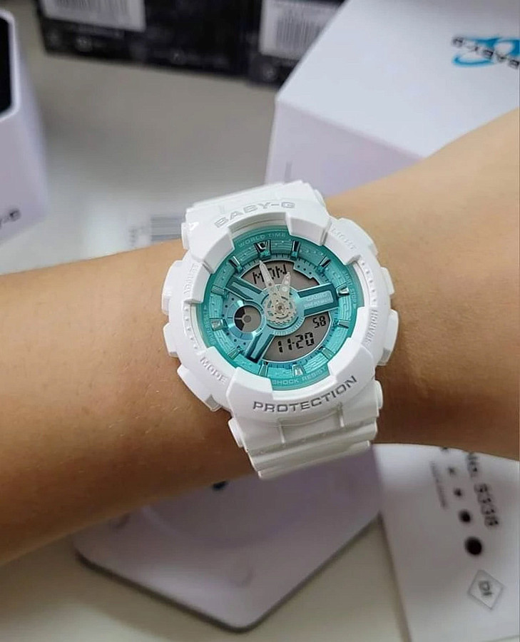 Часы Casio Baby-G BA-110XWS-7A — кварцевые, пластик