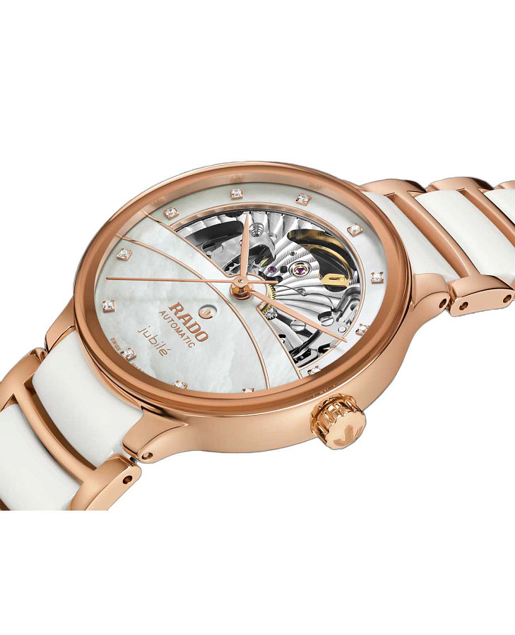 Часы Rado Centrix Automatic Diamonds Open Heart R30029922 — механические, сталь металл