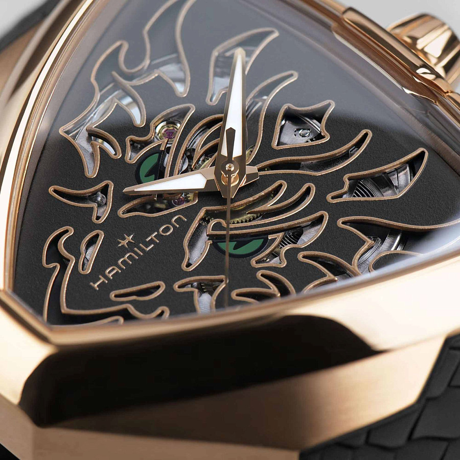 Часы Hamilton Ventura Elvis80 Skeleton Auto H24525332 — Швейцария, механические