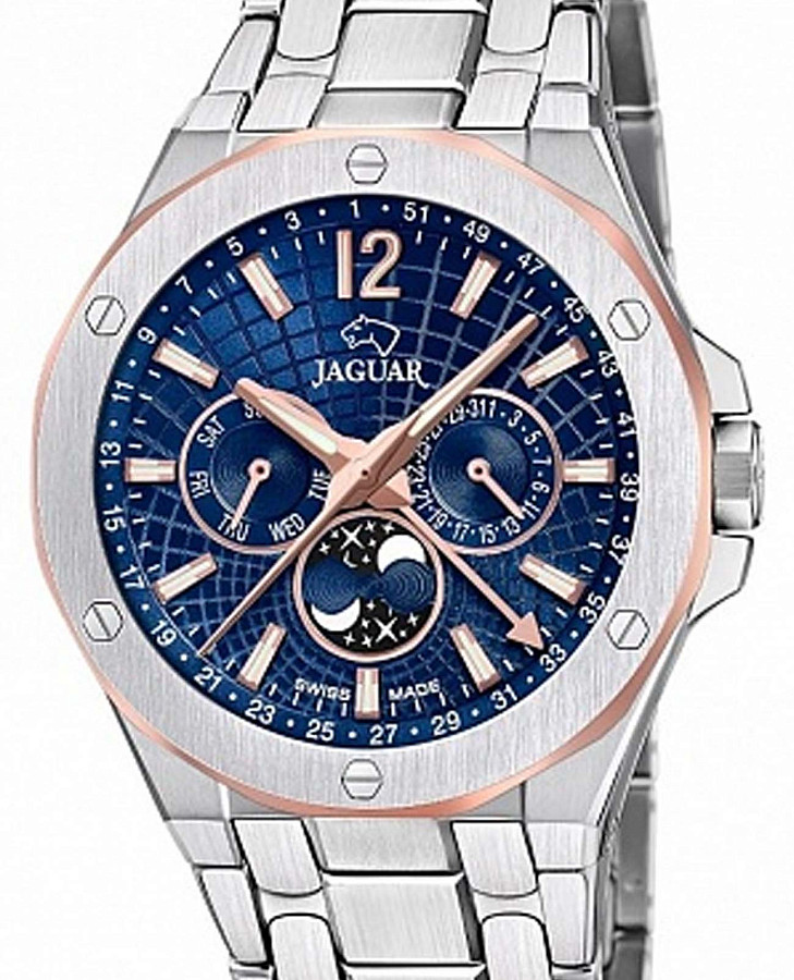 Часы Jaguar Moonphase J1039/2 — кварцевые, металл сталь