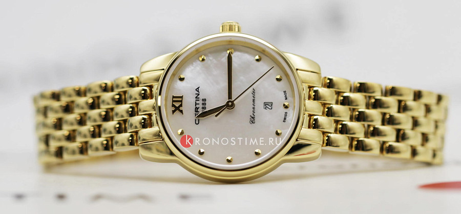 Часы Certina DS-8 C033.051.33.118.00 — женские, нержавеющая сталь с pvd-покрытием