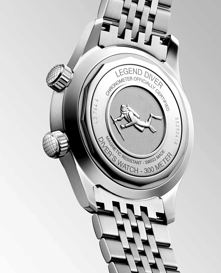 Часы Longines Legend Diver L3.764.4.96.6 — металл сталь, Швейцария