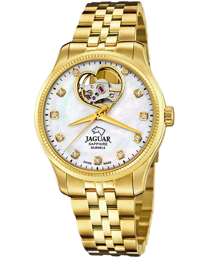 Часы Jaguar Automatic Open Heart J996/1 — женские, перламутровый