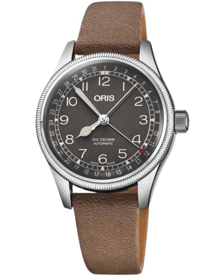 Часы Oris Big Crown Pointer Date 01 754 7749 4064-07 5 17 68G — механические, металл сталь