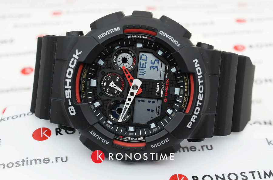 Часы Casio G-Shock GA-100-1A4DR (GA-100-1A4) — мужские, электронные