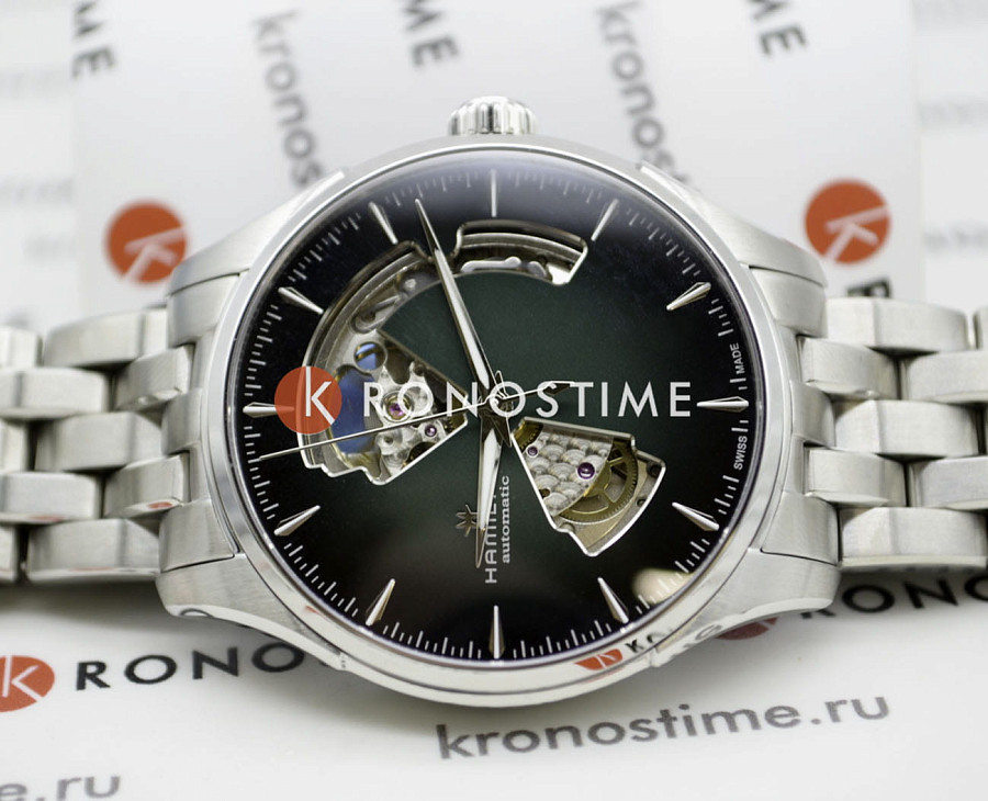 Часы Hamilton Jazzmaster Open Heart Auto H32675160 — мужские, нержавеющая сталь