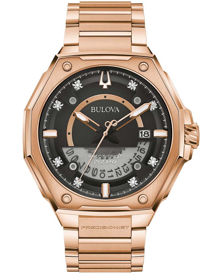 Часы Bulova Precisionist 97D129 — мужские, черный