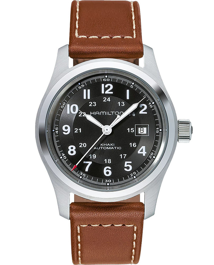 Часы Hamilton Khaki Field Auto H70555533 — мужские, черный