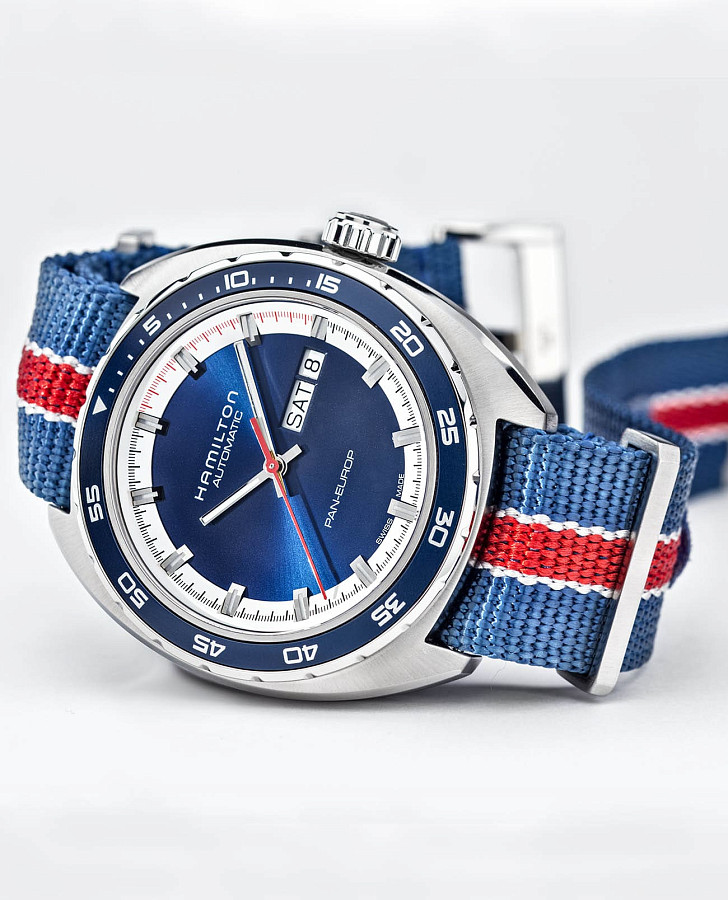 Часы Hamilton American ClassicPan Europ Day Date Auto H35405741 — сталь, Швейцария