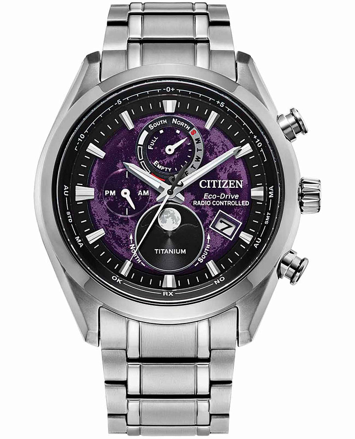 Часы Citizen Radio Controlled BY1010-81Z — мужские, фиолетовый