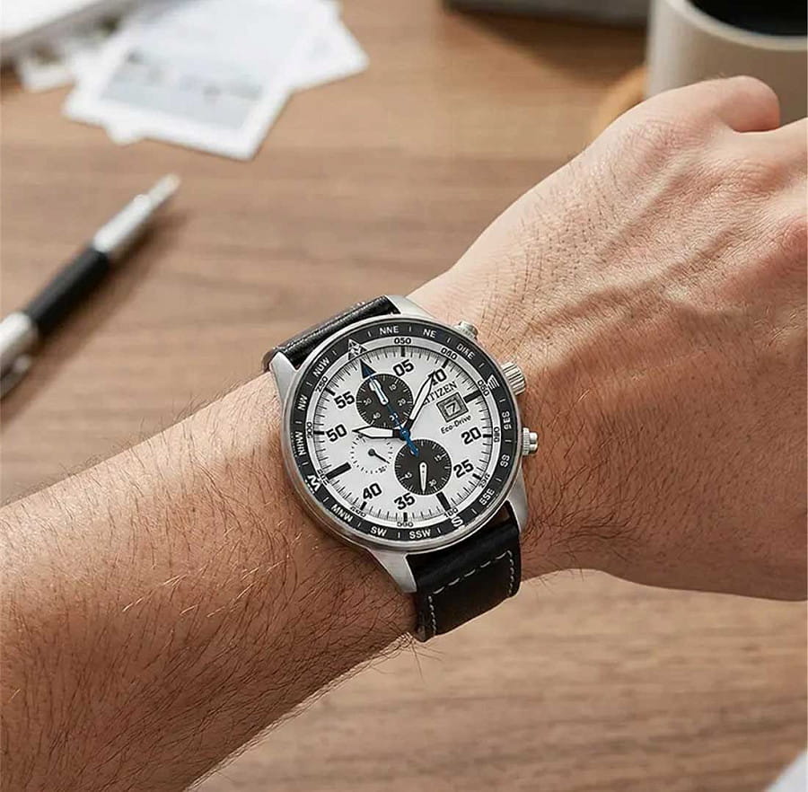 Часы Citizen Eco-Drive CA0880-07A — кожаный, мужские