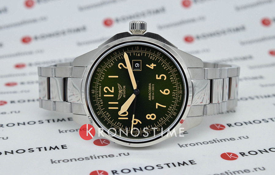 Часы Aviator Airacobra V.1.38.0.329.5 — металл сталь, Швейцария