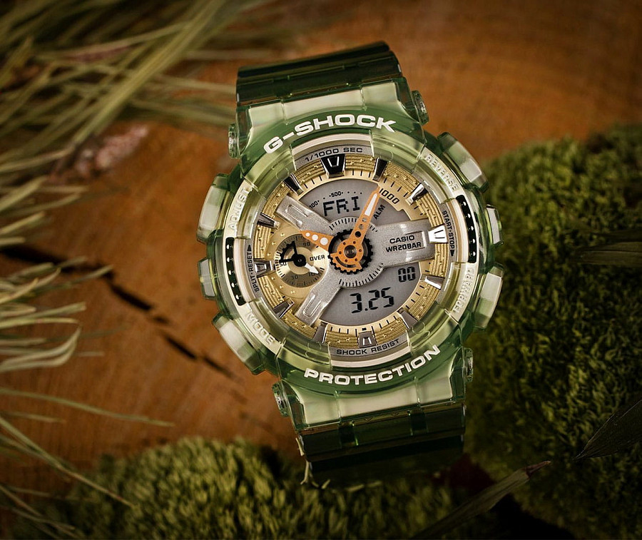 Часы Casio G-Shock GMA-S110GS-3A — женские, зеленый