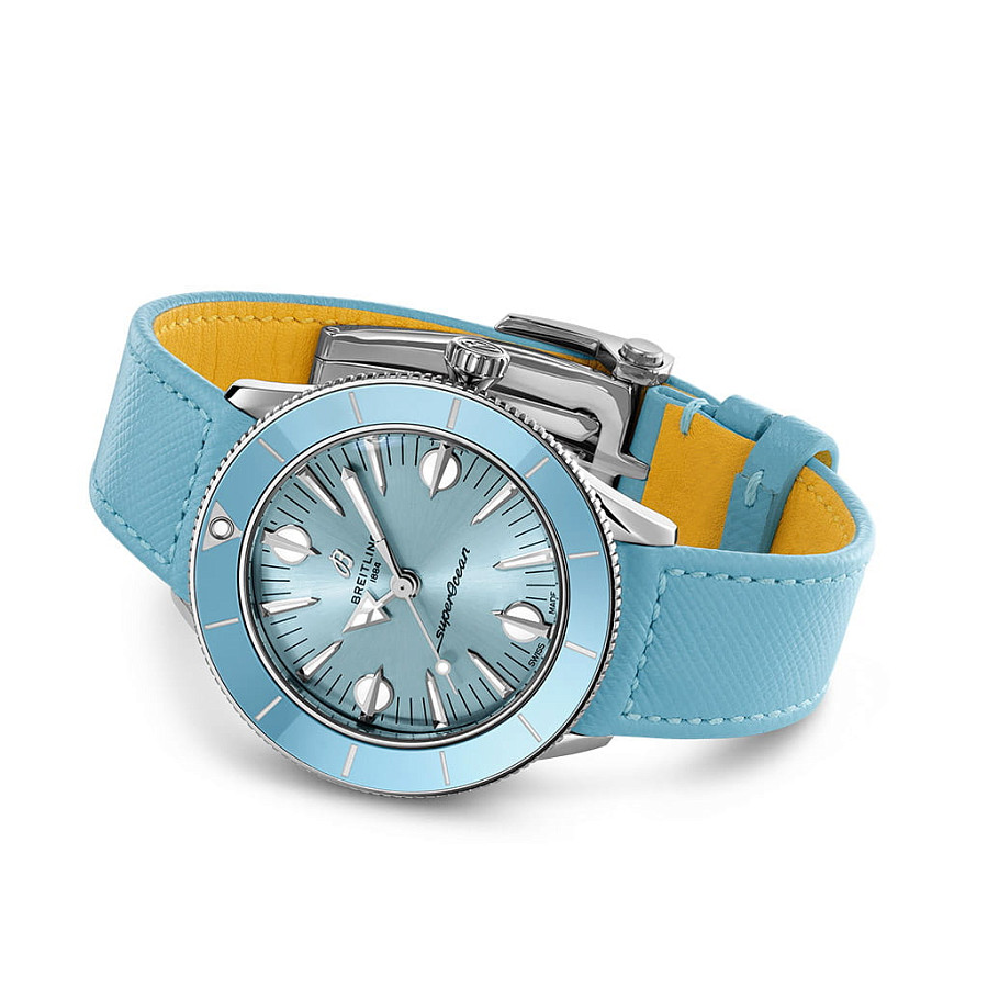 Часы Breitling Superocean Heritage ’57 Pastel Paradise A10340161C1X1 — кожаный, женские