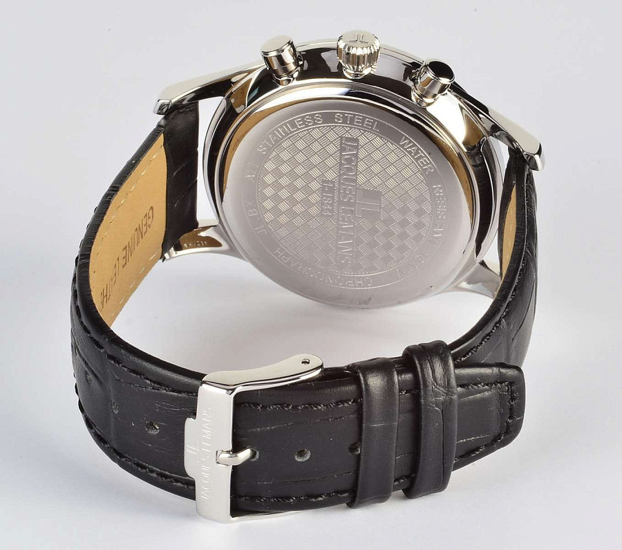 Часы Jacques Lemans London 1-1844ZM — мужские, кожаный
