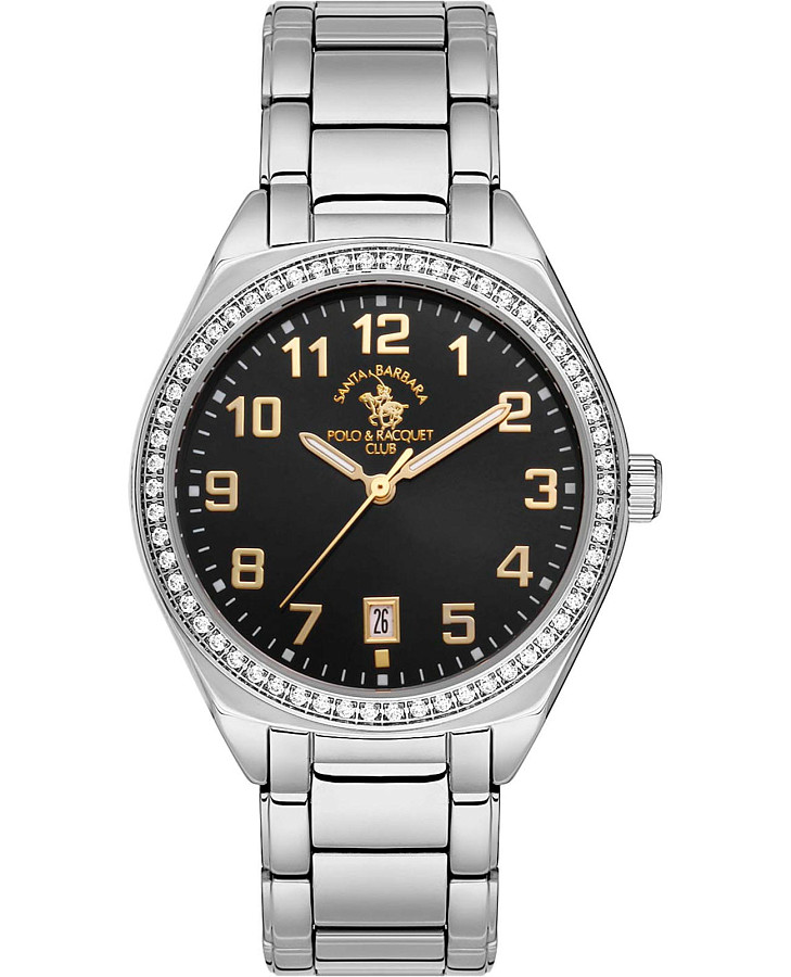 Часы Santa Barbara Polo & Racquet Club Luxury SB.1.10516-2 — женские, черный