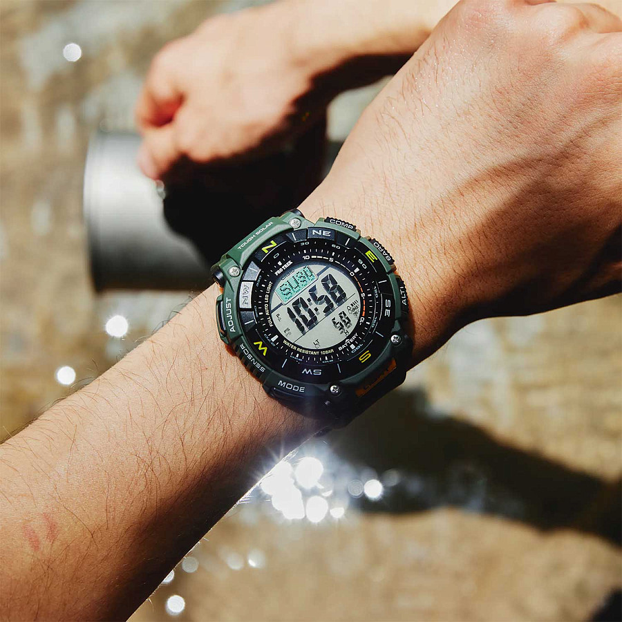 Часы Casio Pro Trek PRG-340-3DR (PRG-340-3E) — электронные, пластик