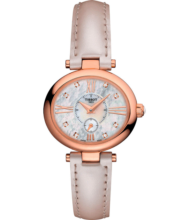 Часы Tissot Glamorous Lady 18K Gold T917.310.76.116.00 — женские, перламутровый
