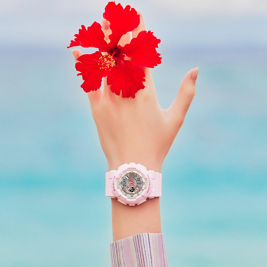 Часы Casio Baby-G BA-110AQ-4ADR (BA-110AQ-4A) — кварцевые, пластик