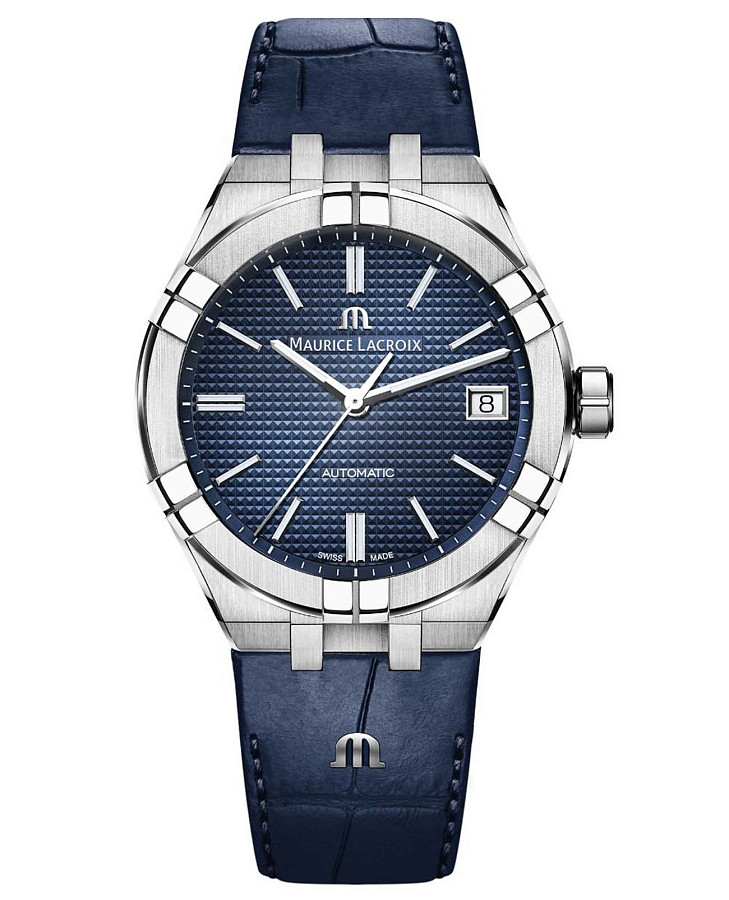 Часы Maurice Lacroix Aikon Automatic AI6007-SS001-430-1 — мужские, синий