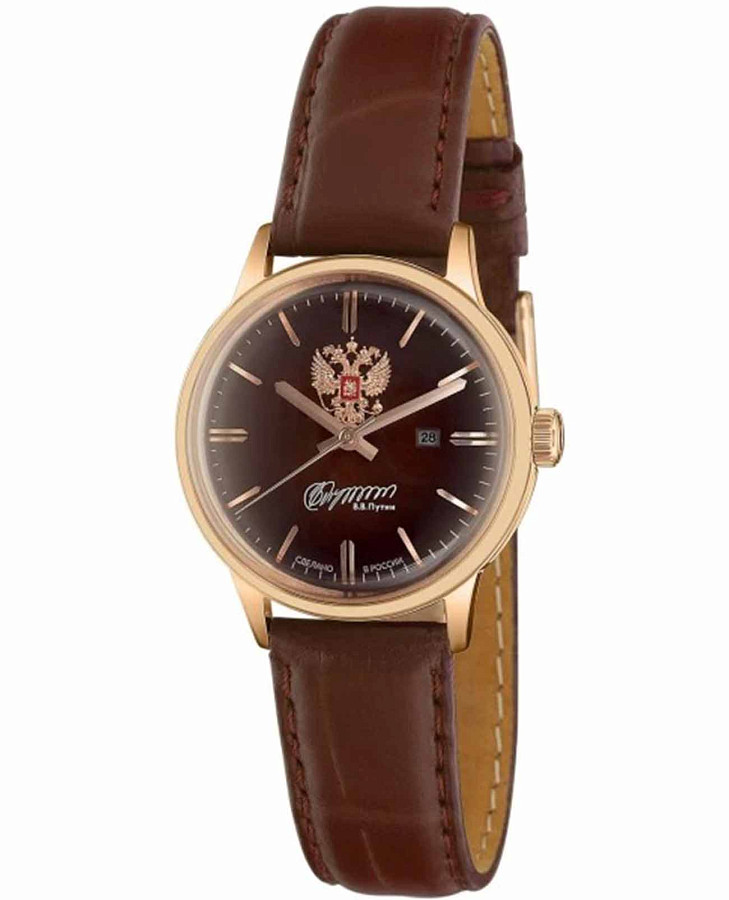 Часы Слава Традиция 1873097/300-6Т15 — женские, коричневый