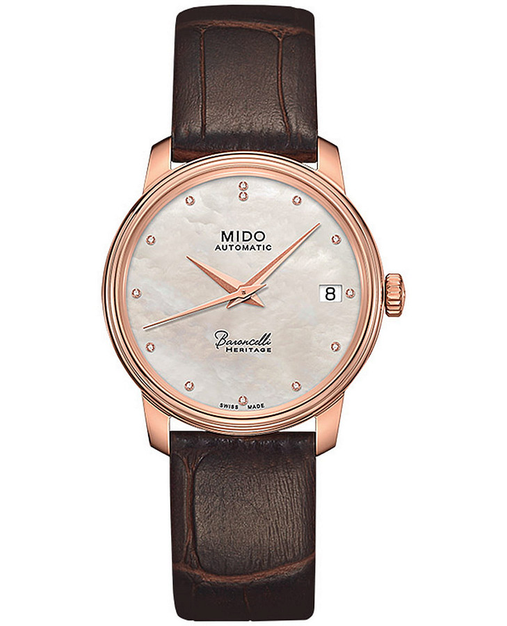 Часы Mido Baroncelli M027.207.36.106.00 — женские, перламутровый