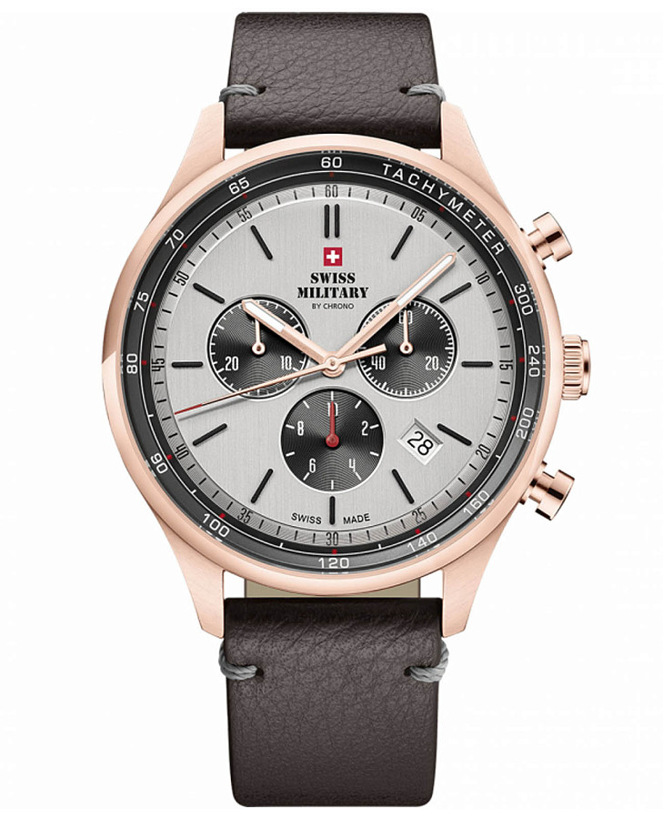 Часы Swiss Military by Chrono SM34081.09 — мужские, серебристый