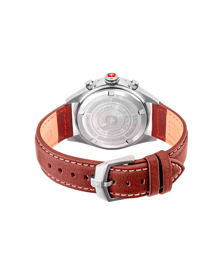Часы Swiss Military Hanowa Greyhound SMWGC0003802 — мужские, кожаный