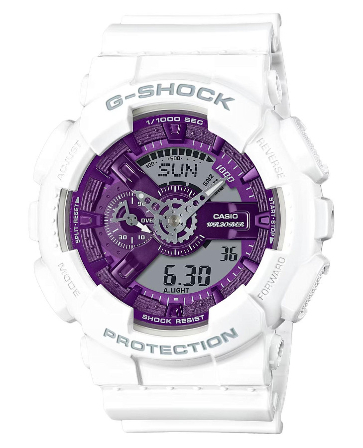 Часы Casio G-Shock GA-110WS-7ADR (GA-110WS-7A) — мужские, фиолетовый
