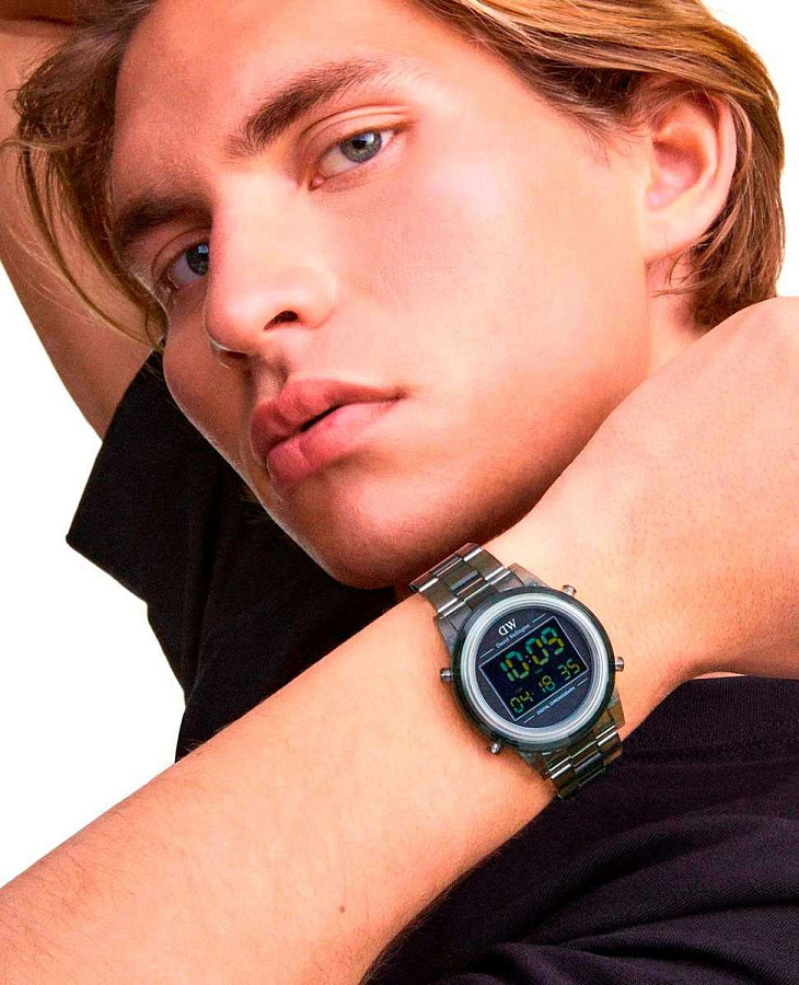 Часы Daniel Wellington Retro Digital DW00100768 — кварцевые, сталь металл пластик