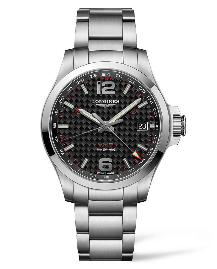 Часы Longines Conquest V.H.P. L3.718.4.66.6 — мужские, черный