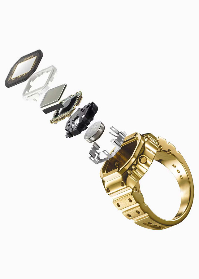 Часы Casio Ring Watch CRW-001JB-9 — нержавеющая сталь с ip-покрытием, мужские