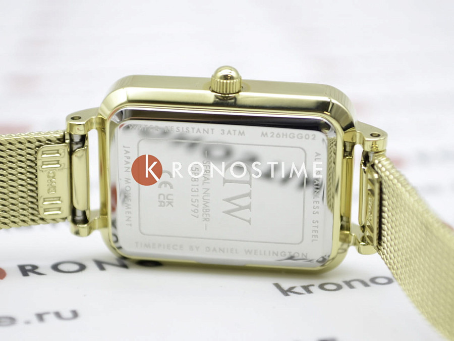 Часы Daniel Wellington Quadro Pressed Unitone DW00100485 — золотистый, металл сталь