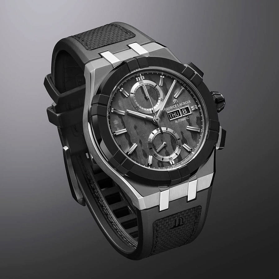 Часы Maurice Lacroix Aikon Automatic 43 mm AC6038-S1C34-330-3 — механические, сталь металл