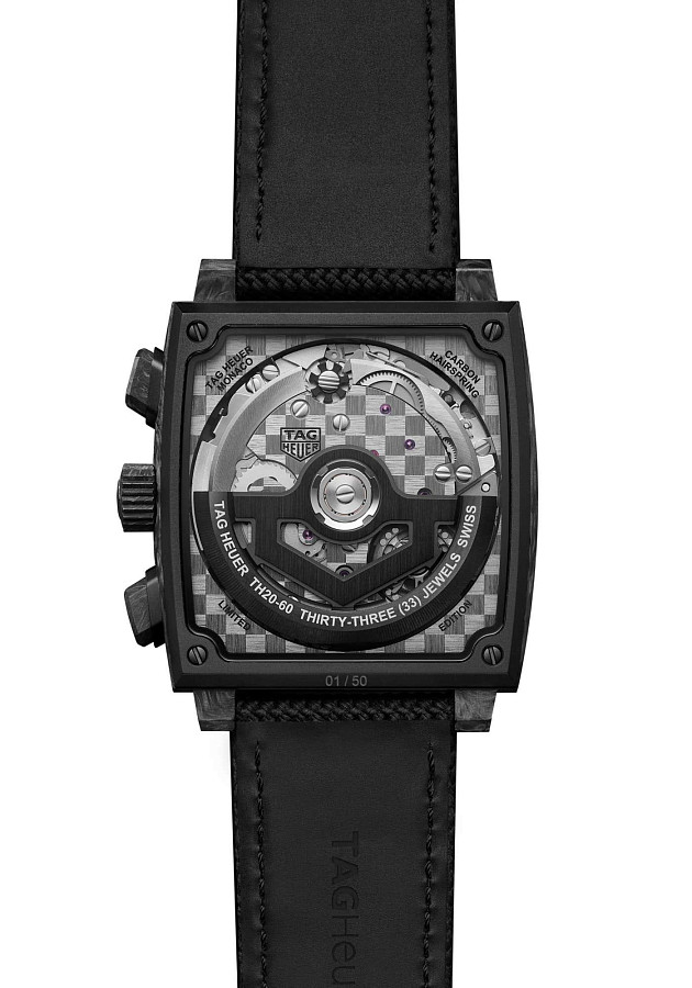 Часы TAG Heuer Monaco Flyback Chronograph TH-Carbonspring CBL5190.FT6313 — карбон, Швейцария