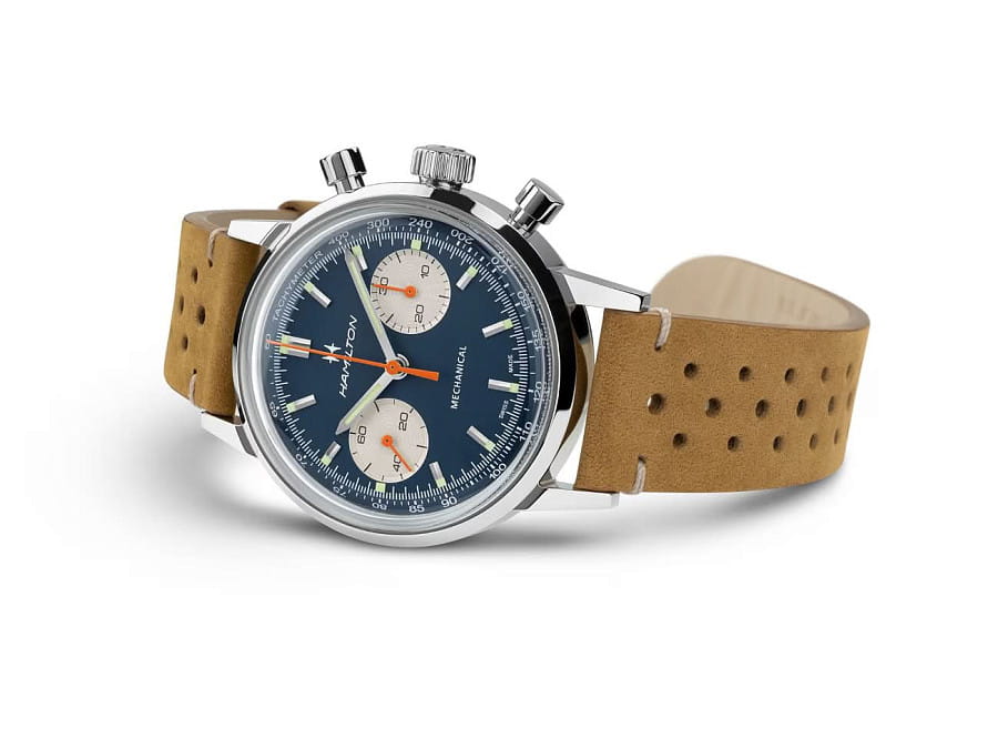 Часы Hamilton American Classic Intra-Matic Chronograph H H38429541 — кожаный, мужские