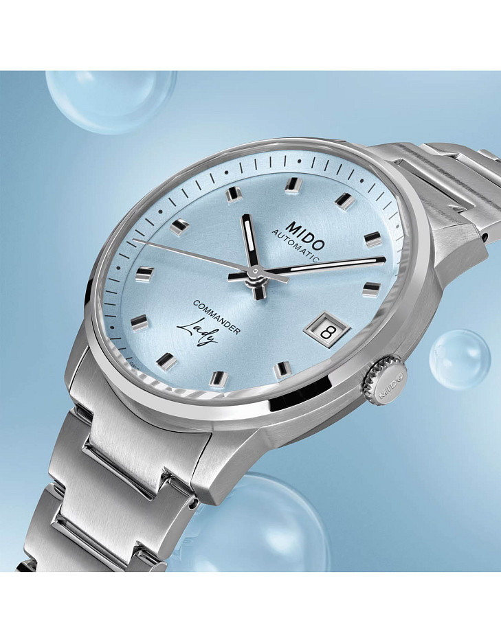 Часы Mido Commander Lady M021.207.11.041.00 — женские, серебристый