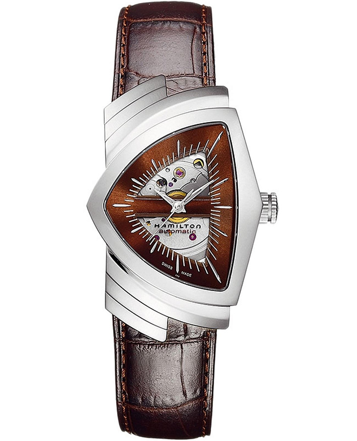 Часы Hamilton Ventura Auto H24515591 — мужские, коричневый